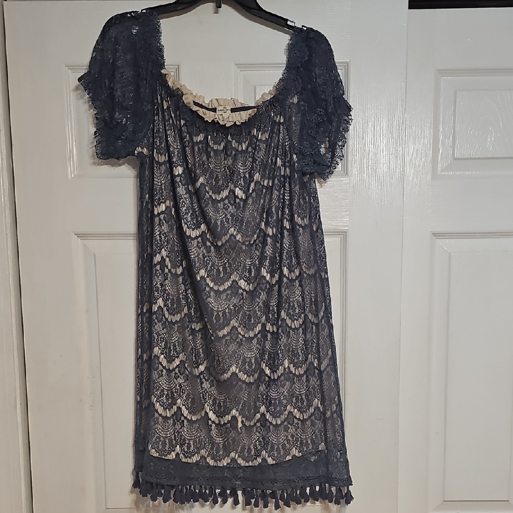 lMason Belle Lace Dress with Tassel Hem XL